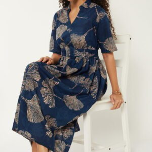 Women’s A-line printed shirt dress