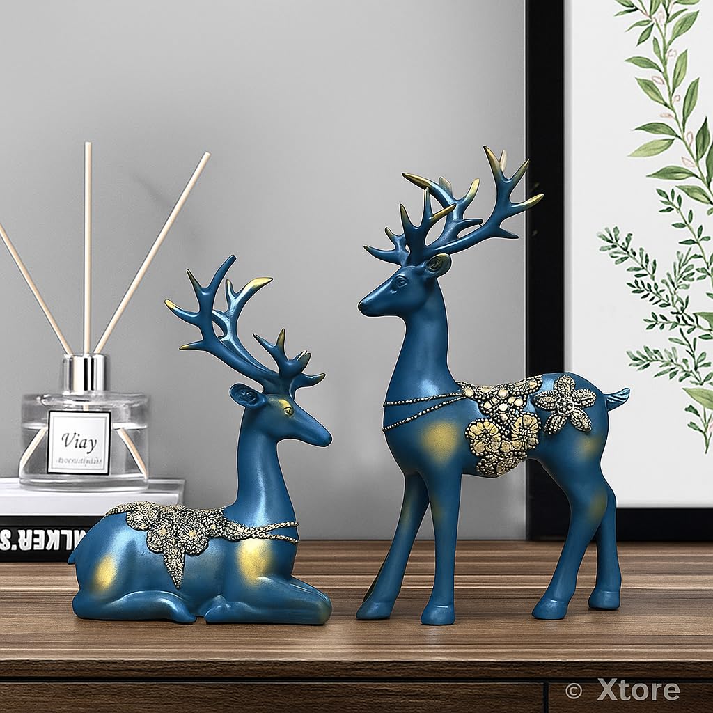 Golden Reindeer Sculptures - Image 6