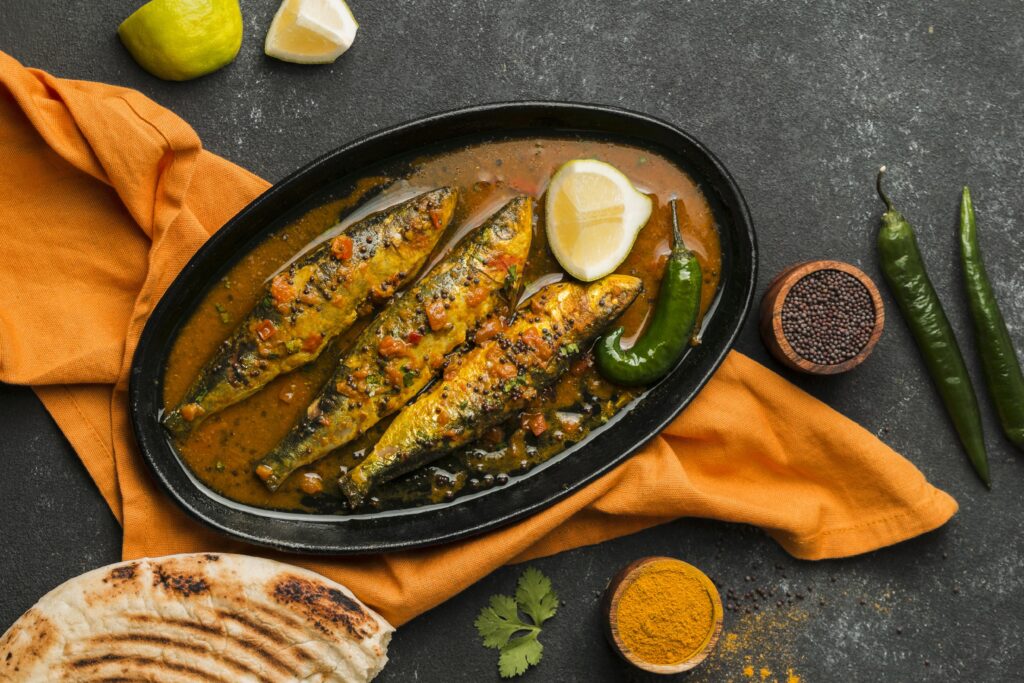 An image showing fish curry